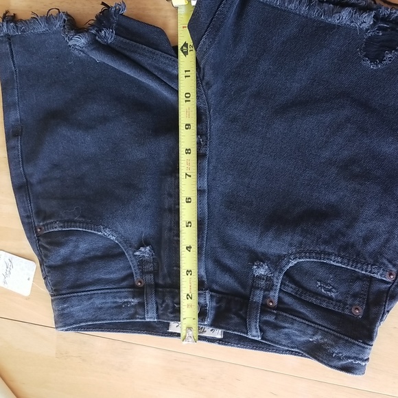 Free People Makai Cutoff Jean Shorts, Washed Black, 26 - Picture 13 of 16